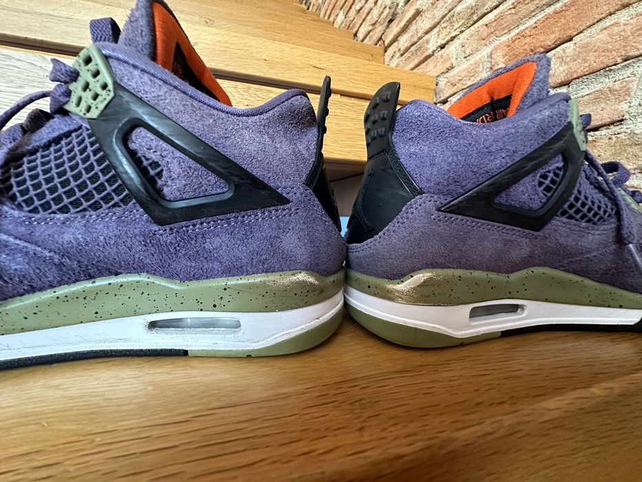 Jordan 4 retro естествен велур лилави