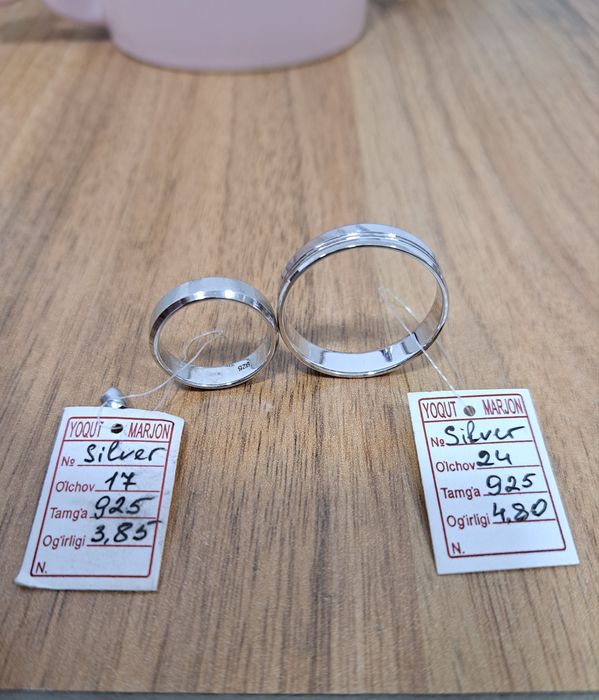 Мужские Обручальные из Серебро, Kumush Uzuklar, 925 proba Kumush Uzuk