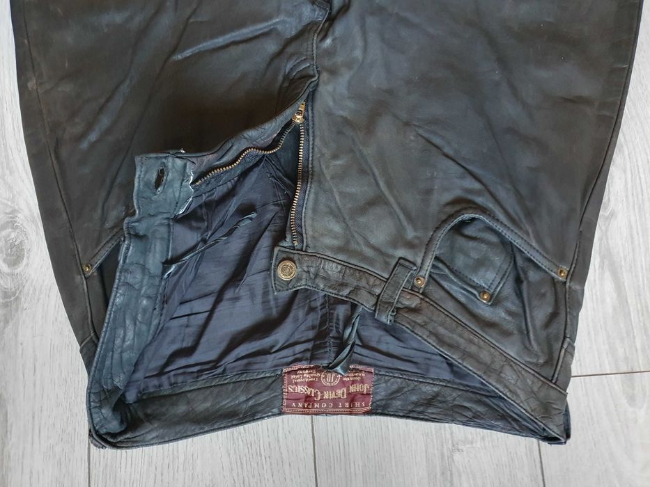 Pantaloni de piele JOHN DEVIN - Marimea 36 (Talie 89 cm)