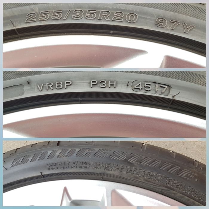 Jante Audi 20 A6 4G S line 2018 Competition 255 35 20 Bridgestone 7 mm