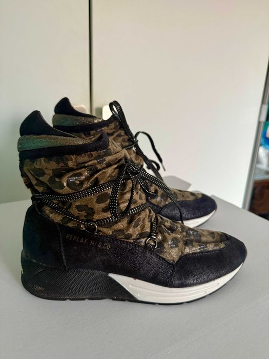 Ghete Replay camuflaj kaky impermeabil Mas 38