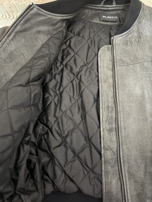 Продам кожаный бомбер Punto,раз.L.Турция.