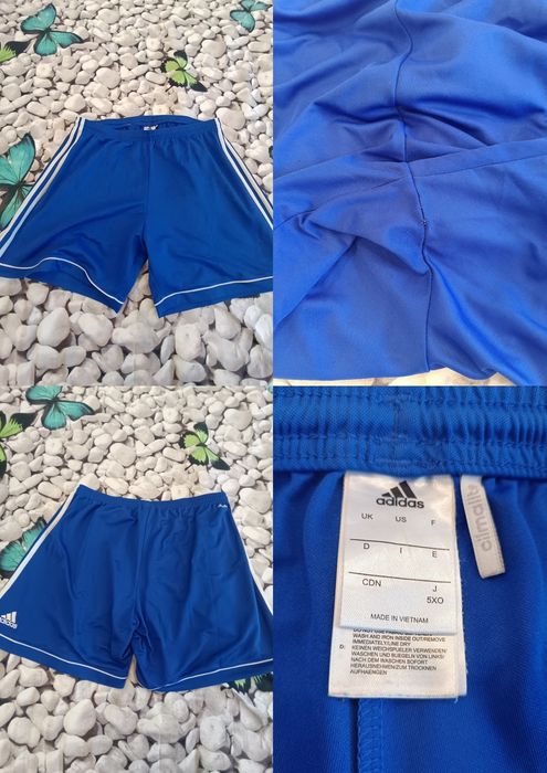 Pantaloni Scurți Adidas Albastri, Mărimea L, Stare Acceptabilă