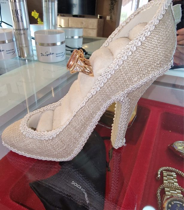 Inel de colectie Teilor aur 18K cu Diamante si Morganit