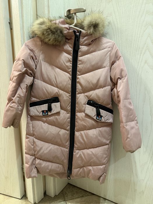 Дълго топло зимно яке с истинскинпух на качулката