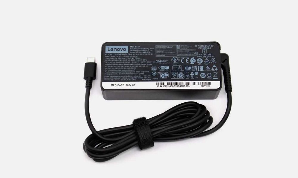 Зарядно устройство за лаптоп Lenovo 65W, USB-C - оригинално