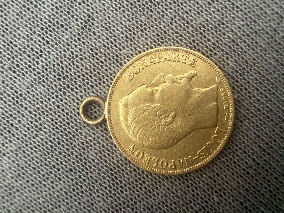 vand moneda aur 20 franci napoleon din 1852