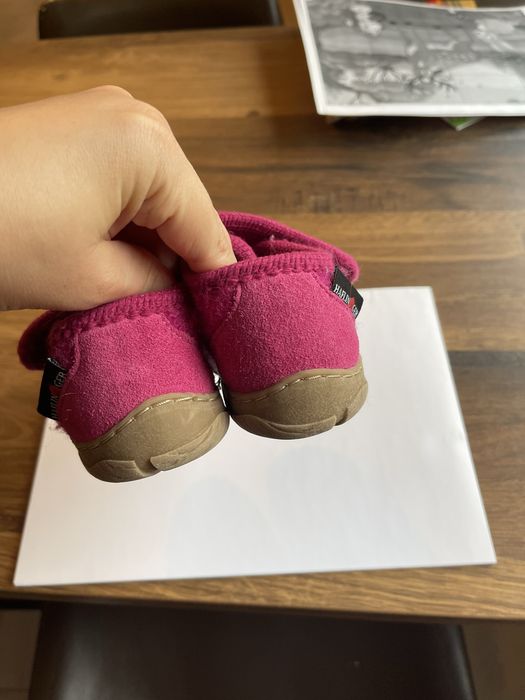 Botosei gradinita Halfinger lana si piele intoarsa marime 25