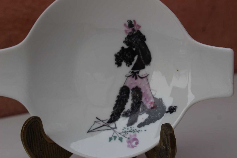 Bol portelan ROSENTHAL Poodle, A. KLUTE Handmalerei