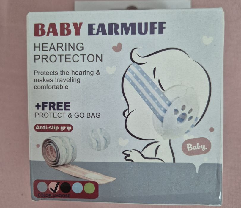 Casti antifonice pentru bebelusi, roz