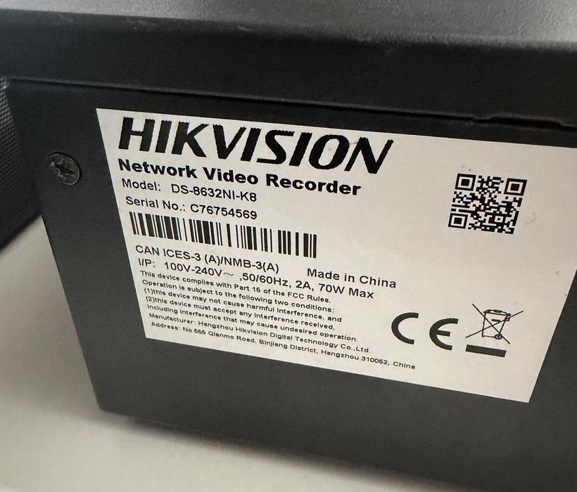NVR Hikvision 32 canale DS-8632NI-K8, 8 MP, 8xSATA, alarma, audio
