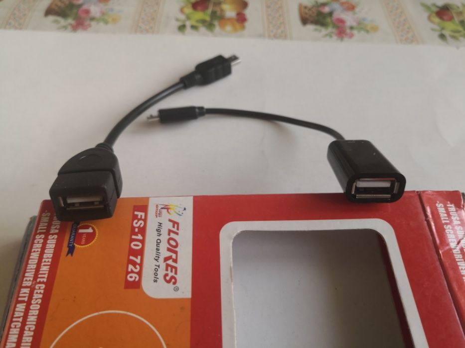 Cablu OTG usb mama - micro/mini usb sau tip c tata 20 cm