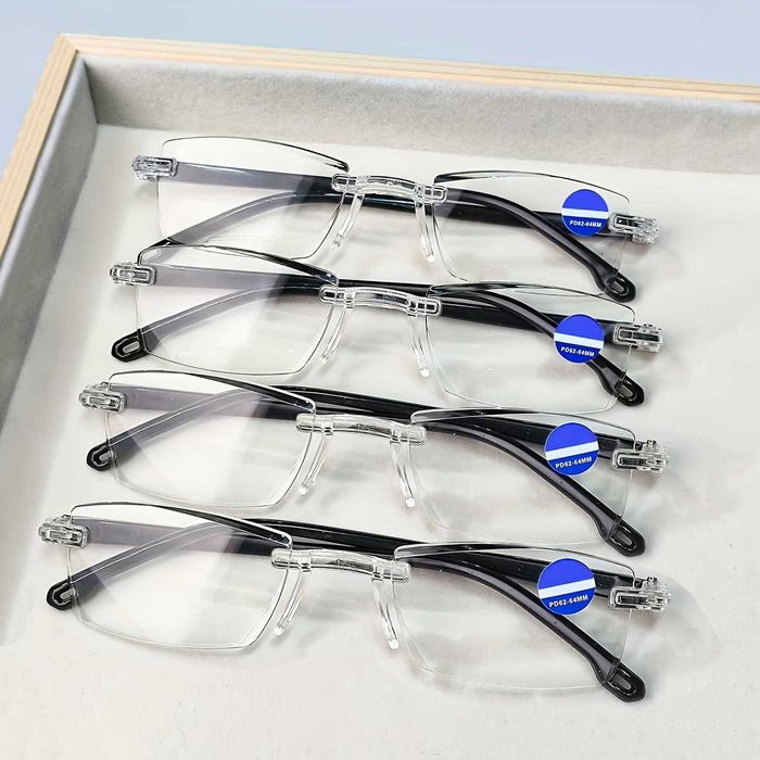 Ochelari de citit +2.00 NOI – model modern, fără ramă, unisex
