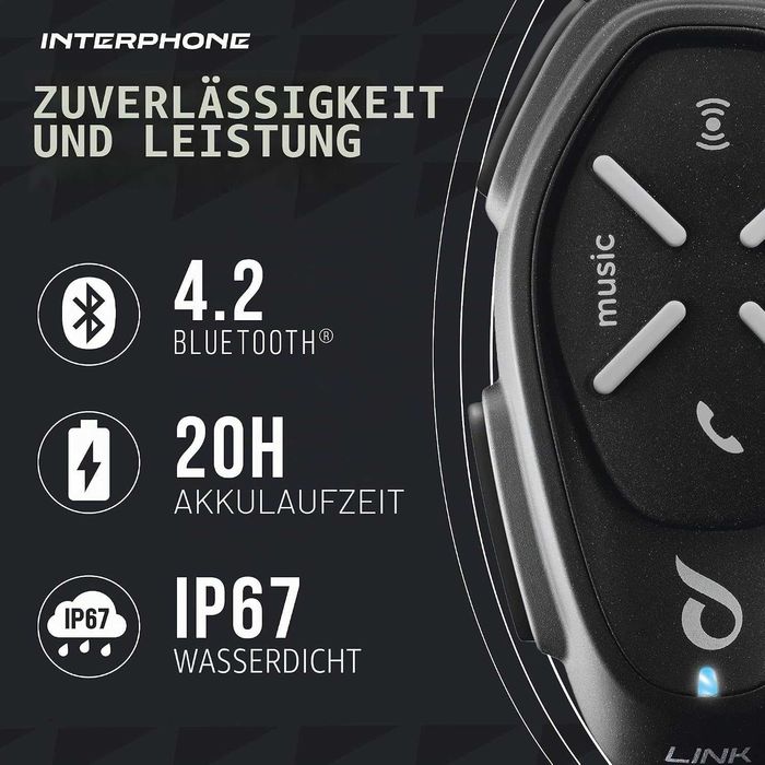 Мото интерком Interphone Link HD Double Pack 2 бр.