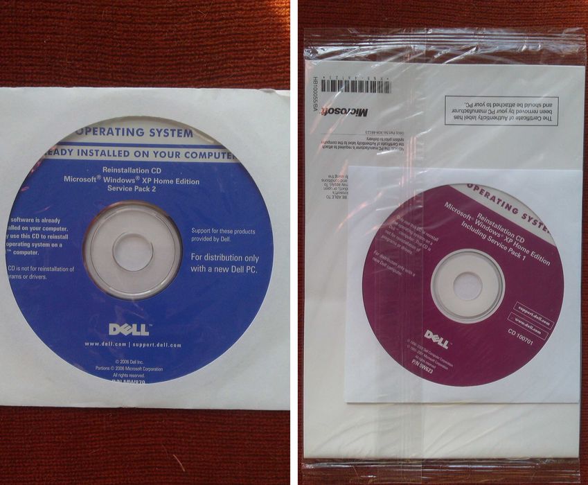 WINDOWS XP Home Edition Service Pack 2 и Service Pack 1