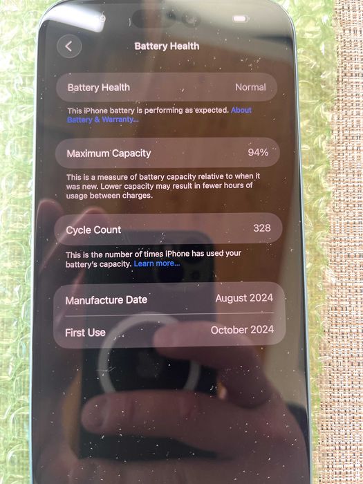 iPhone 16 Plus 256GB. Baterie 94%