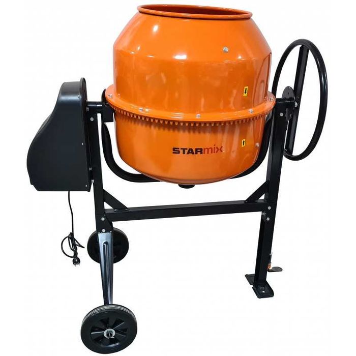 Betoniera 200 litri STARMIX 850W, bobinaj cupru, coroana de fonta