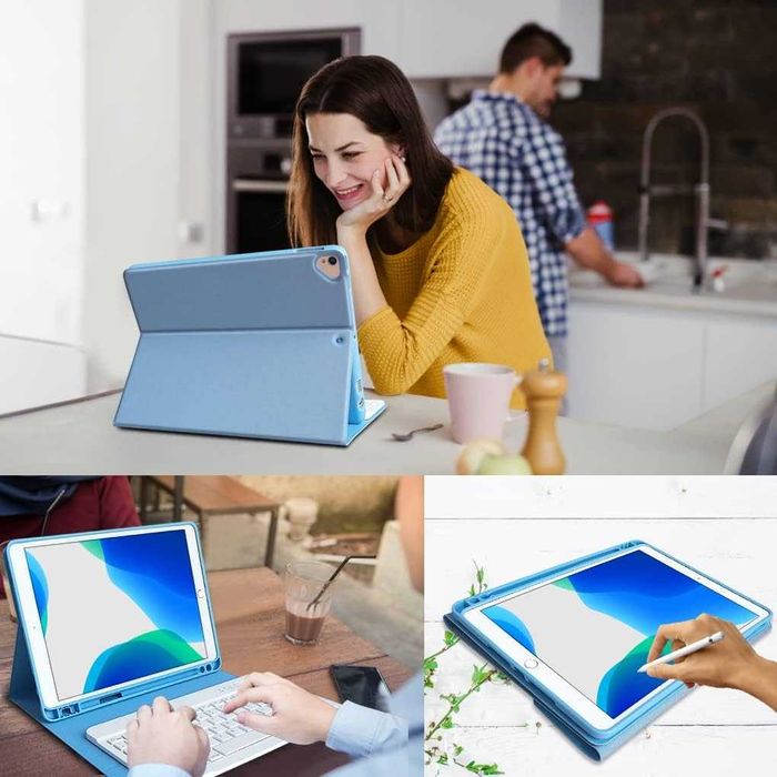 KBCASE Husă cu tastatură ES iPad 10.2 9gen,Pro 10.5,iPad Air 3 A2603