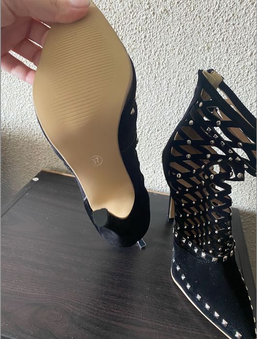 Botine Vară Negre din Plasă