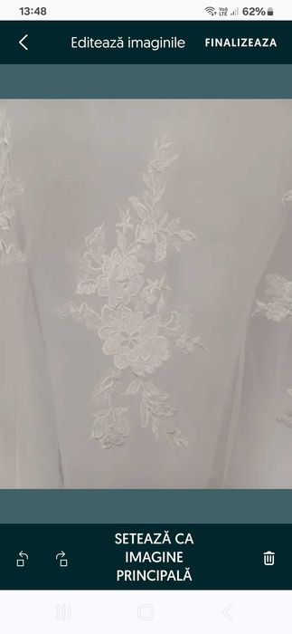 Rochie mireasa, alba, noua, L