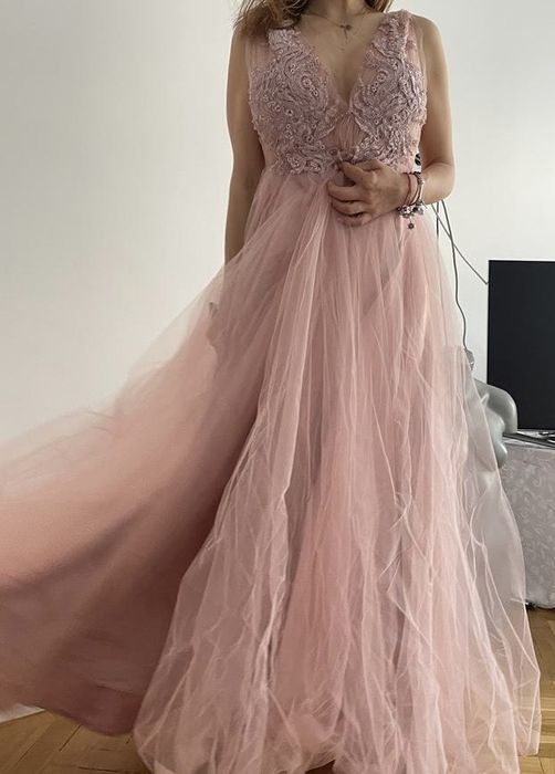 Rochie ocazie roz pudra