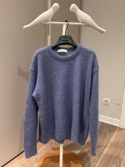 Max Mara вълнен пуловер в син модерен цвят