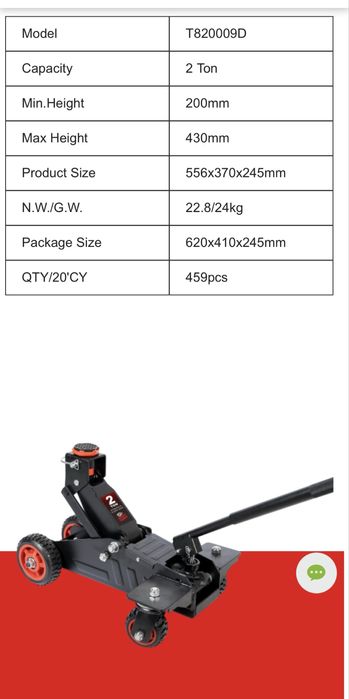 Крик крокодил Офроуд Road Dawg / Road Dawg Off Road  Floor Jack 2 Ton