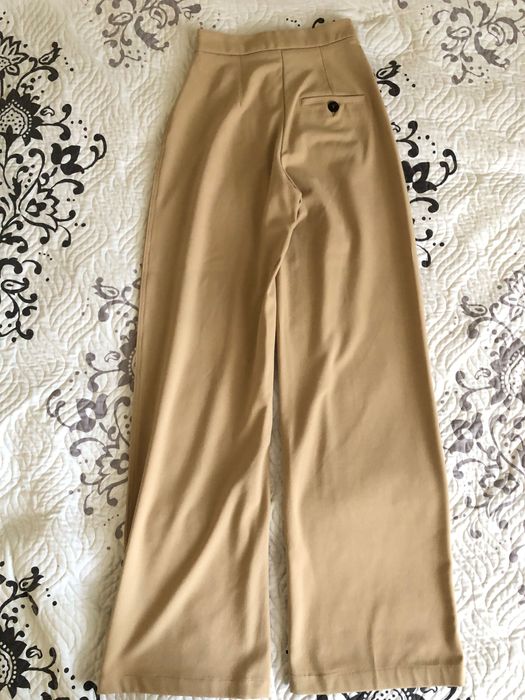 Pantaloni evazați bej, mărimea 32