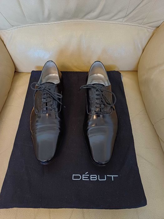 Pantofi din piele naturala cu inchidere cu sireturi Debut