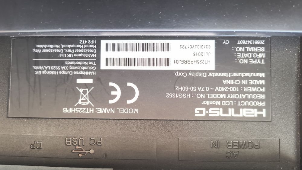 Monitor LED Touchscreen 21,5", Full HD, VGA, HDMI, Display Port