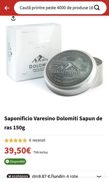 săpunuri de ras Saponificio Varesino+ pămătuf