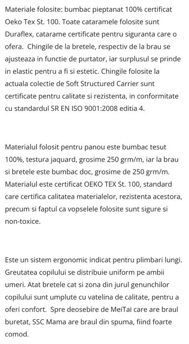 Marsupiu ergonomic Ssc mama varianta baby