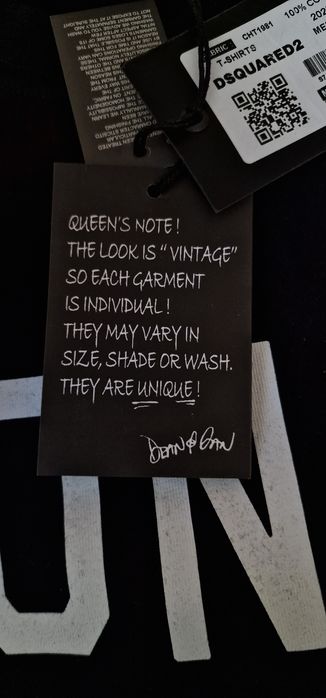 Оригинална черна тениска Dsquared2, модел ICONique (100% памук!)