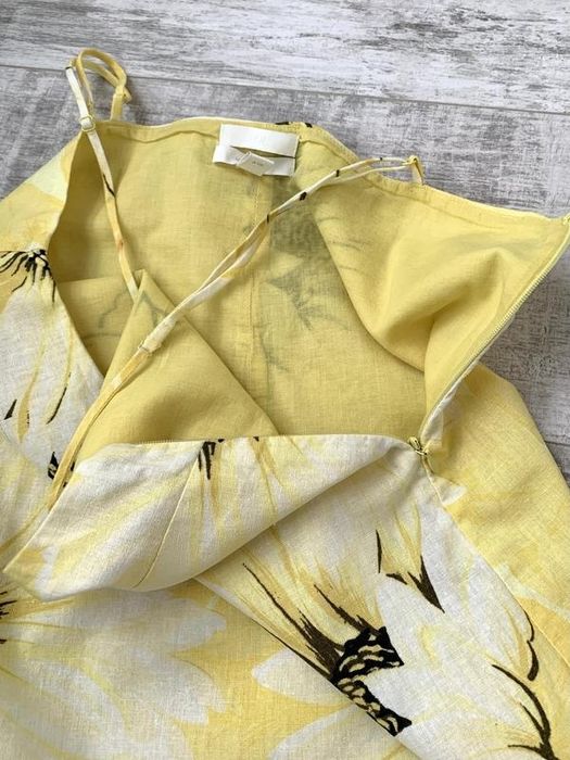 Льняное хлопковое платье сарафанн h&m