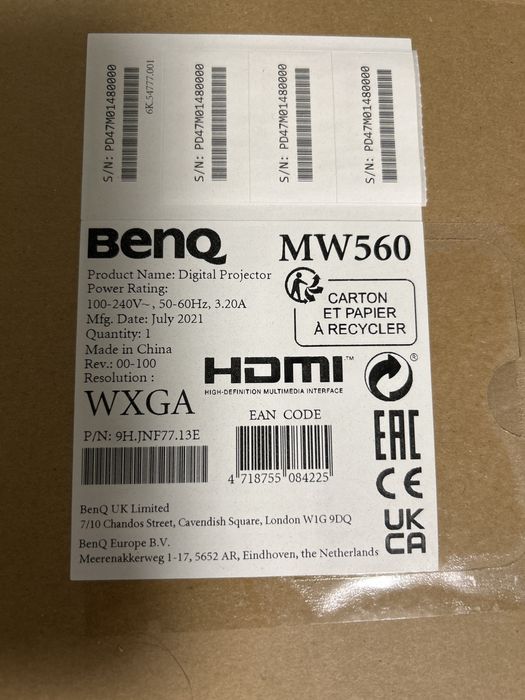 Videoproiector BenQ MW569 in stare ideala (ca nou)