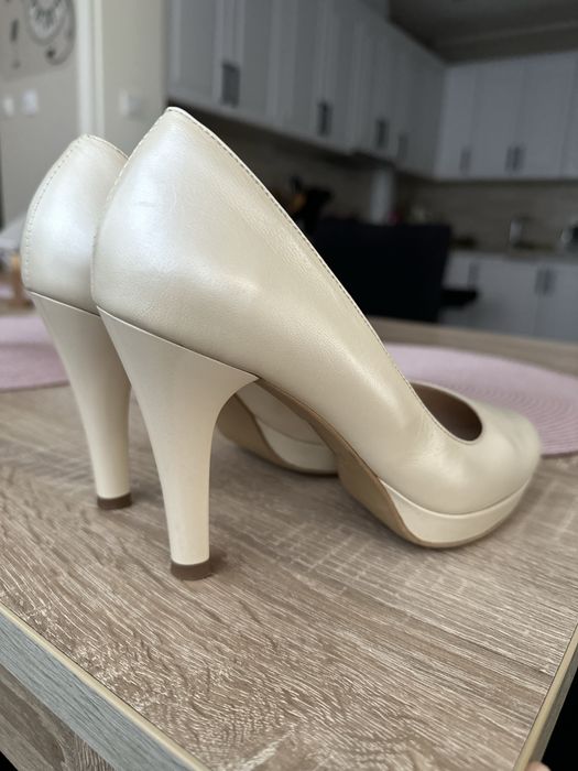 Pantofi stiletto Derby Lux piele-37