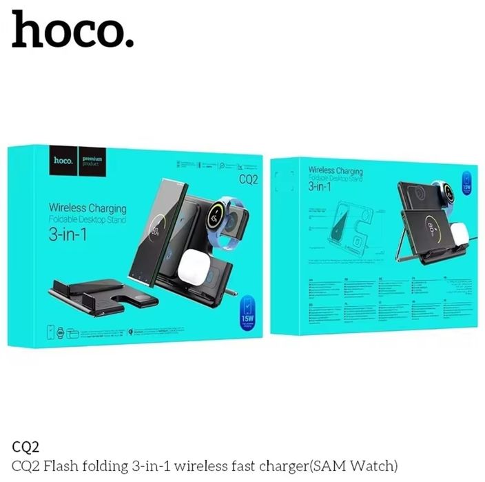 Hoco CQ2 Magnetic 3в1 PD-30W Samsung Galaxy 24 25 Ultra Watch Buds