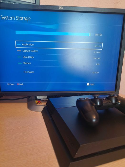 С ГАРАНЦИЯ 1Г Sony PlayStation 4 FAT SW 10.01 PS4 500GB профилактиран