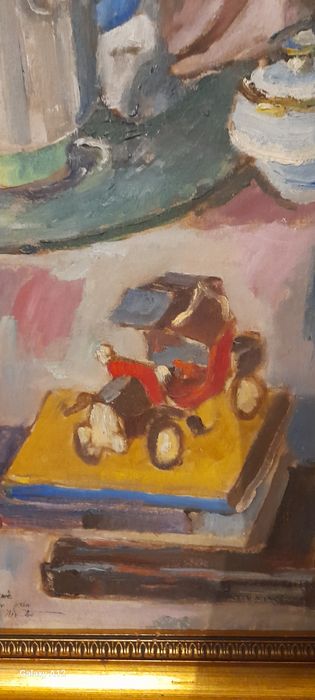 Tablou natura moarta Mihai Nistor 1978 ulei pe panza lipita pe carton