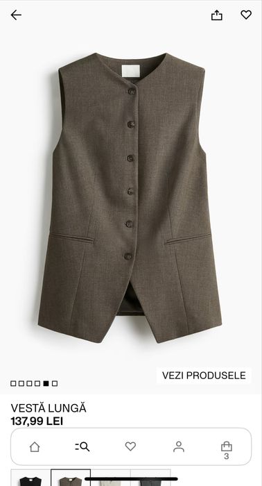 Vestuța maro H&M cu eticheta