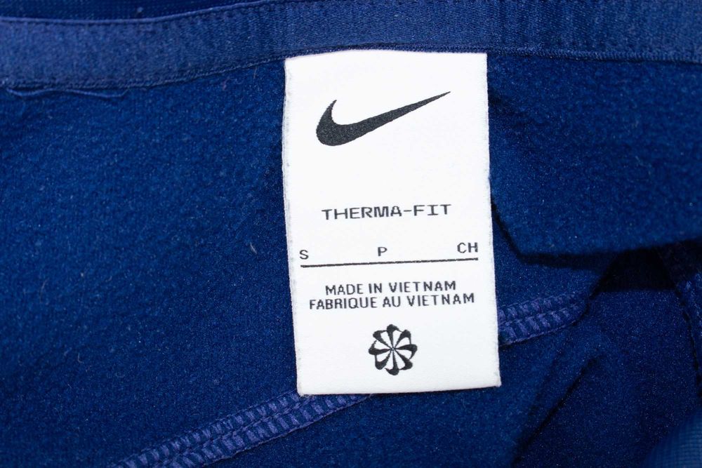 Nike оригинален мъжки суичър тренирочъчна блуза 1/2 цип подплатен S