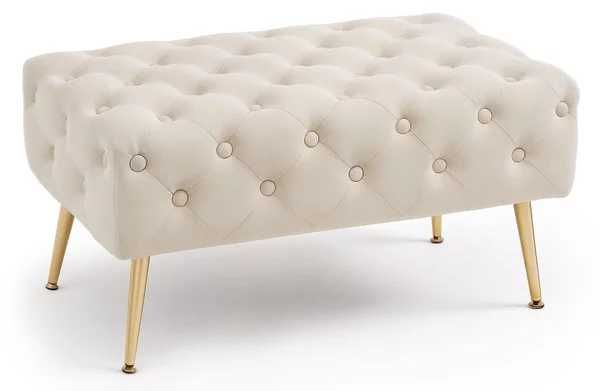 Banca tapitata din catifea, Akord Madrid, bej