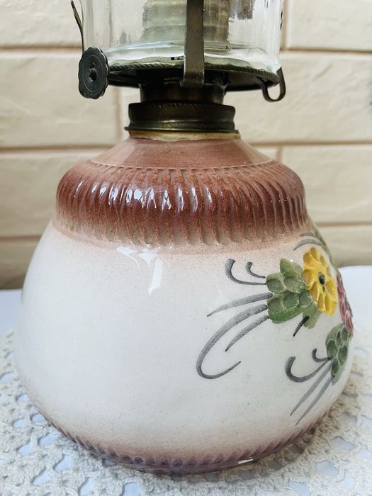 Красива голяма керамична лампа от Англия