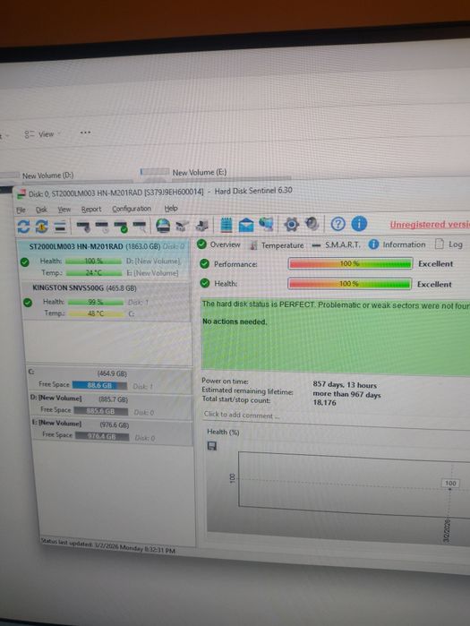 Hard disk seagate 2tb, hdd 2tb pe sata III pentru laptop/pc/calculator