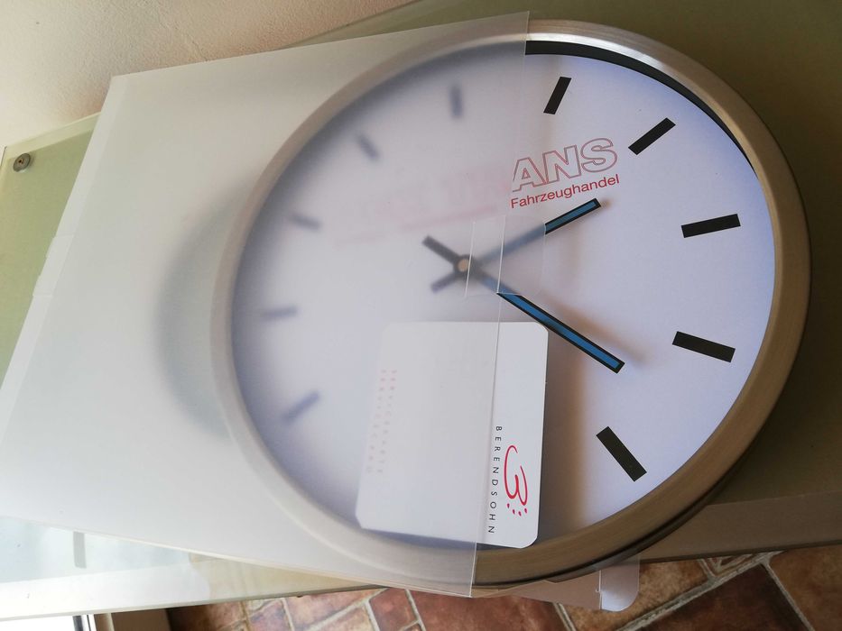 Ceas de perete cu radio control, mare, 30 cm, nou, exterior-interior