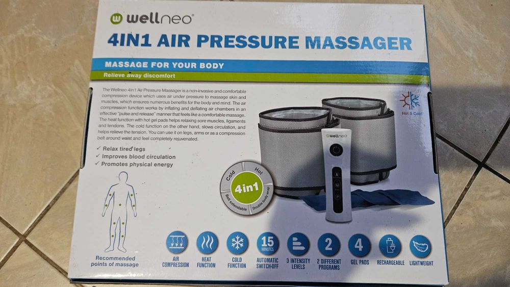 WELLNEO 4IN1 AIR PRESSURE MASSAGER-4 в 1 Масажор за пресотерапия
