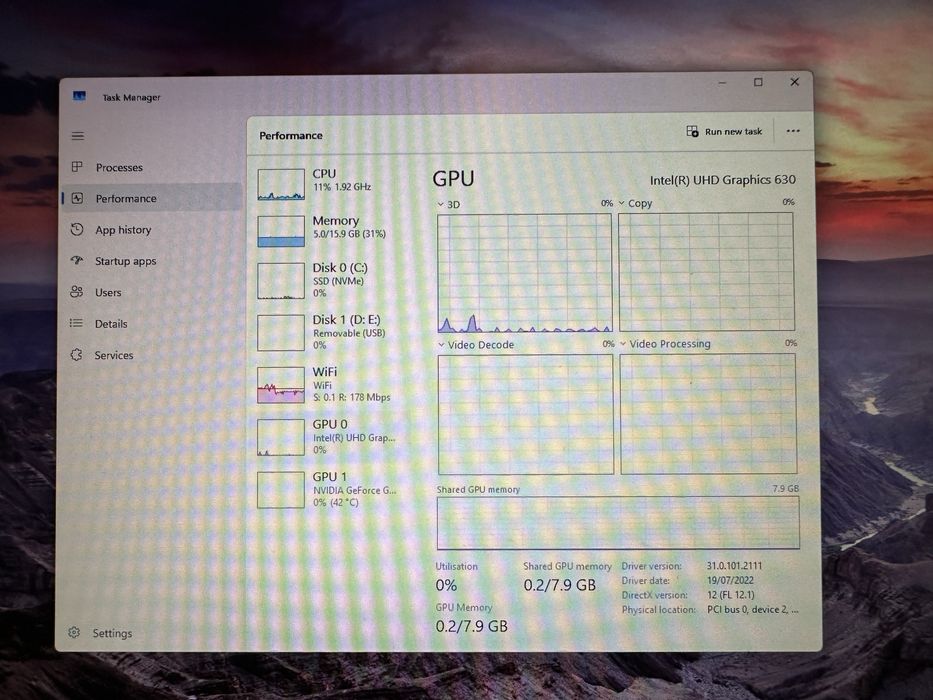 Laptop Asus TUF Gaming FX504 | i5, 16GB RAM, SSD 1TB, GTX 1050 4GB | Windows 11