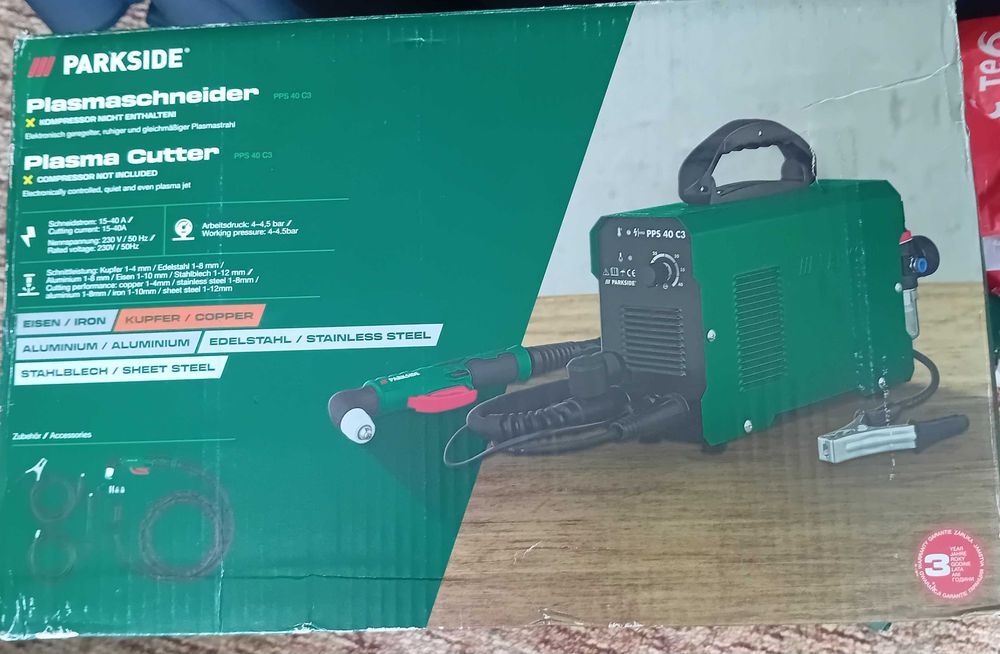 Плазмена резачка Parkside PPS 40 C3