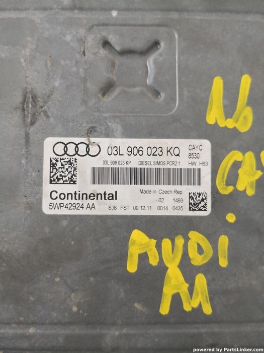 Calculator Ecu Audi A1 (8X1, 8Xk) [ 2010 - 2018 ] Tdi (Cayc) 77Kw|105Hp Continental 5Wp42924Aa Oem 03L906023Kq