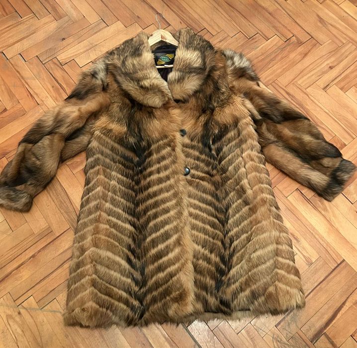 Палта от естествен косьм,Енот и лисица..Италия,размер M-L